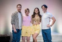 PHOTO: Luis Luque | The South Pasadenan | Both casts of The Last Five Years: Bryan Mittelstadt, Margaret Berkowitz, Jackie Bonsignore, and Jayde Mitchell at Sierra Madre Playhouse
