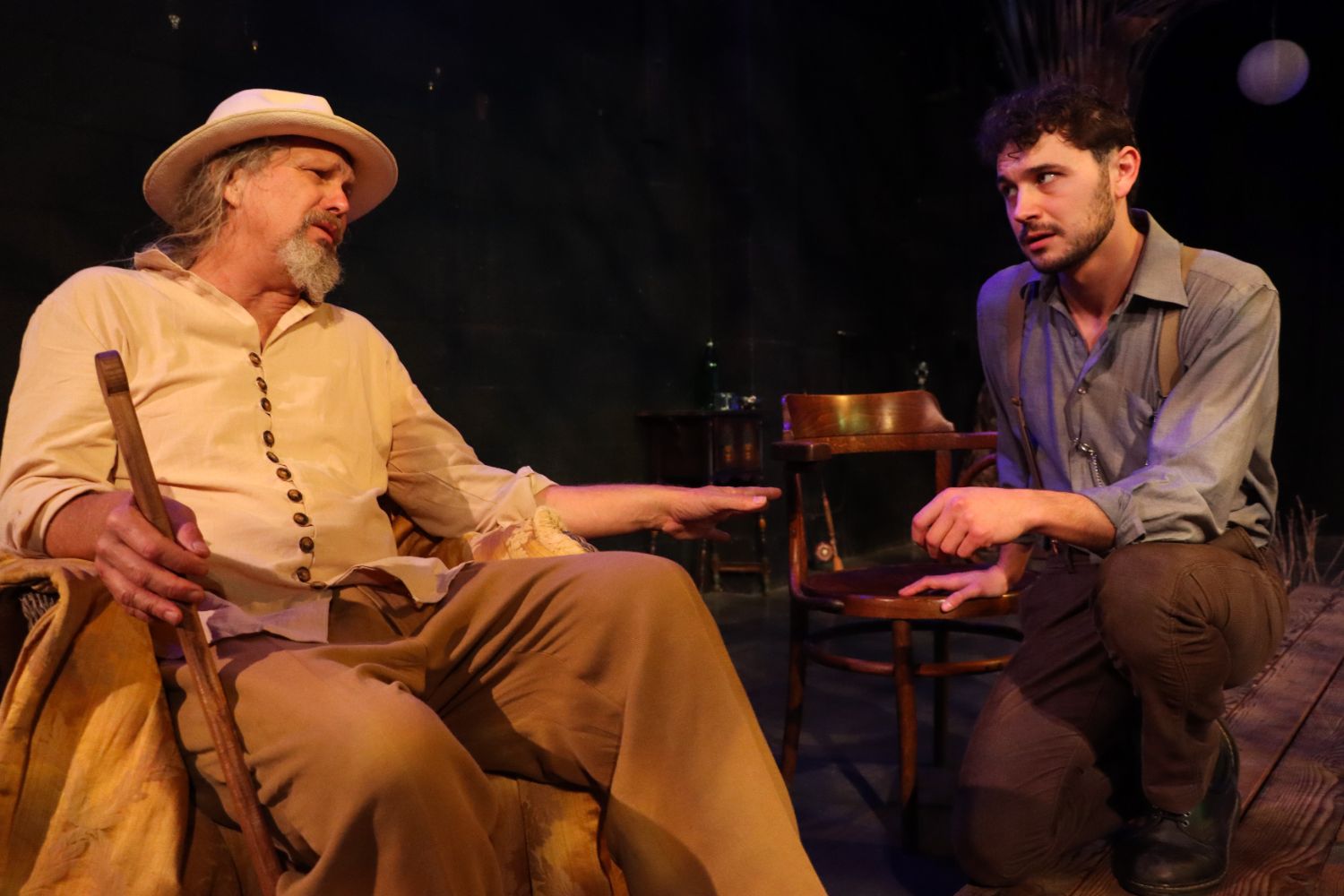 PHOTO: South Pasadena Theatre Workshop | The South Pasadenan | Clay Wilcox and Sam Cass in The Seagull on stage at South Pasadena Theatre Workshop.