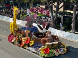 PHOTO: Bill Glazier | The South Pasadenan | South Pasadena Tournament of Roses 2024 parade float: winner of the 'Founder Award'.