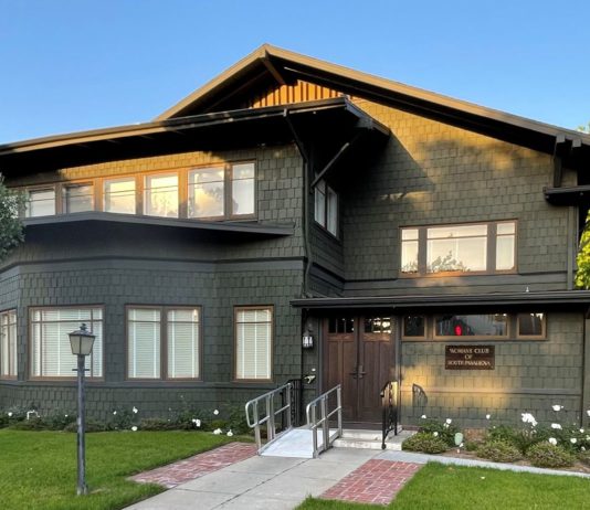 The Craftsman style Woman’s Club of South Pasadena, looking fresh from recent exterior preservation work, will host the Annual Meeting. Join us at the well-maintained Craftsman style house of the chalet subtype on Fremont Ave in South Pasadena.