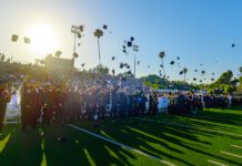 PHOTO: South Pasadena News | Mac Shropshire | Graduated seniors throw their caps in the air to signify the end of their high school journey.