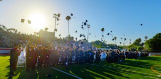 GRADUATION SPHS 2026 | Congratulations to Our Outstanding Students & Community PHOTO: South Pasadena News | Mac Shropshire | Graduated seniors throw their caps in the air to signify the end of their high school journey.