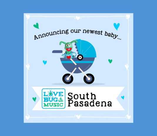 Lovebug & Me childrens and baby music activities in South Pasadena on Mission Street Now Open