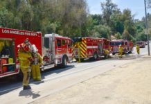 The South Pasadenan News | Structure Fire at Arroyo Park on Marmion Way 1:30pm Sunday. South Pasadena Fire, Los Angeles Fire Departments on scene.