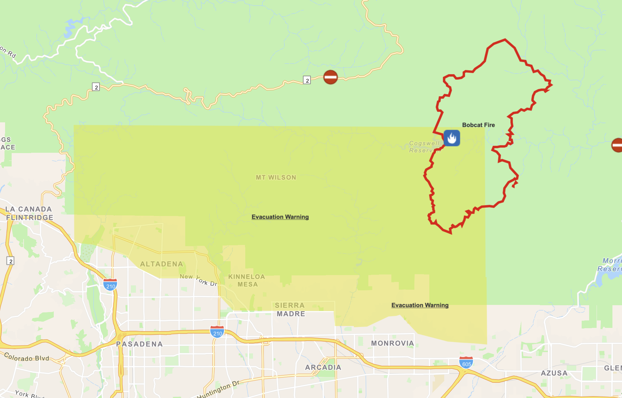 La County Fire Emergency Foothill Cities Updated Evacuation Warnings In Place The South Pasadenan South Pasadena News