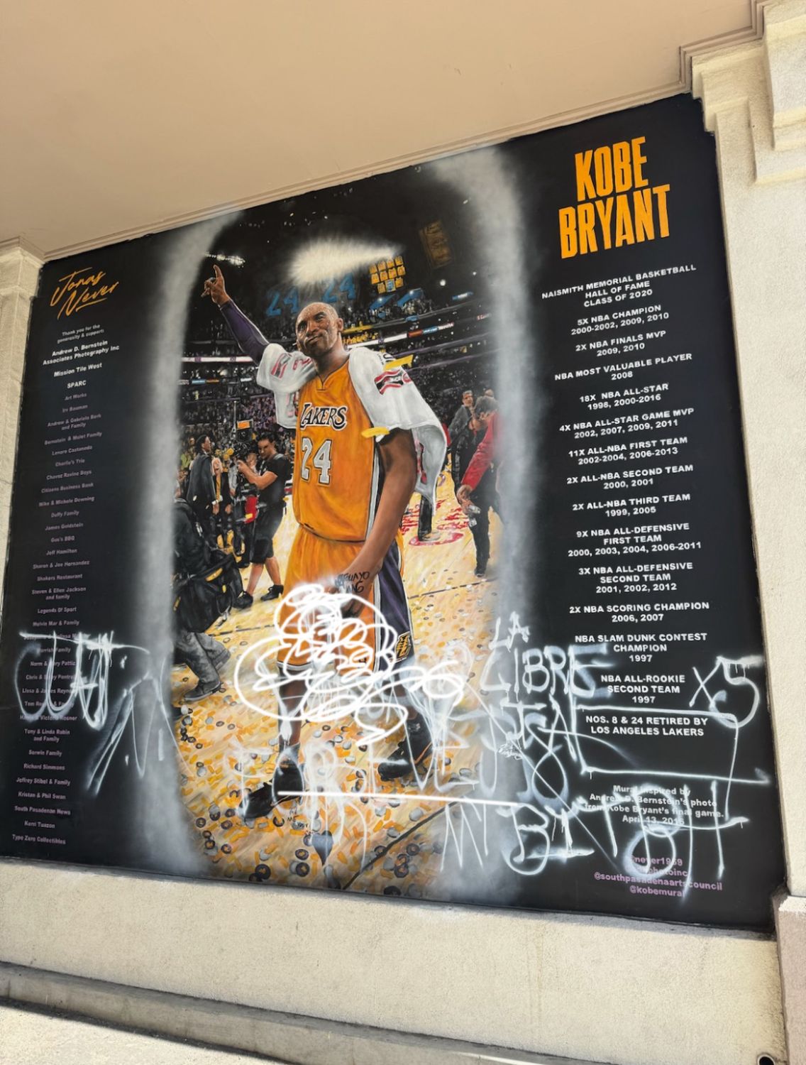 PHOTO: provided by SPARC | The South Pasadenan | The Kobe Bryant mural located in South Pasadena. 