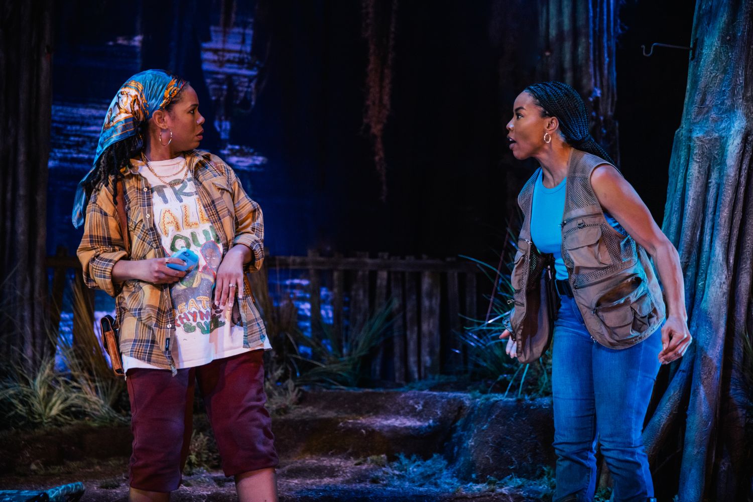 PHOTO: Jeff Lorch | The South Pasadenan | Angela Lewis and Brandee Evans in Black Cypress Bayou at Geffen Playhouse.