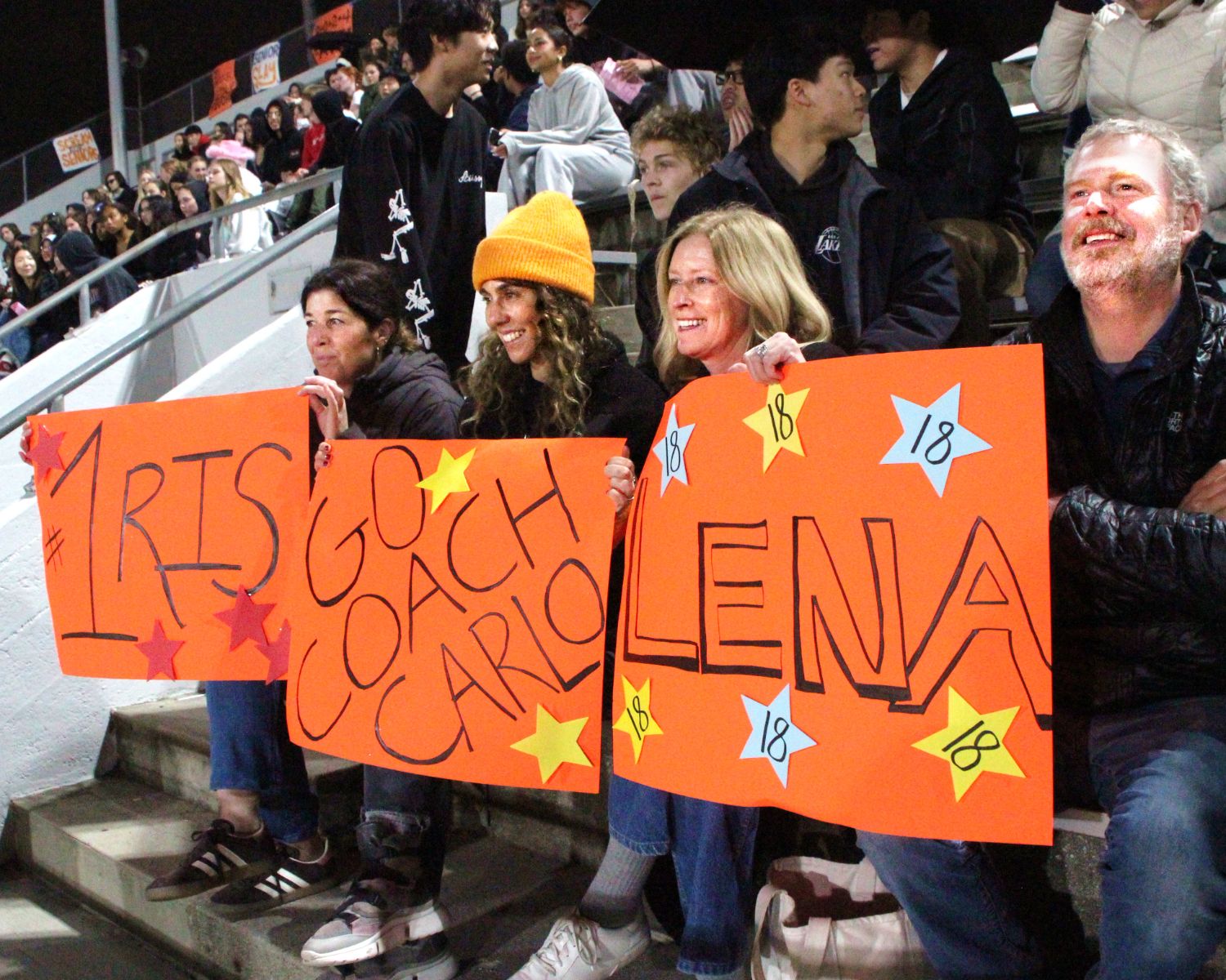 PHOTO: Henk Friezer | The South Pasadenan | Fans in the stands at the 2024 PowerPuff game at SPHS Roosevelt Field.