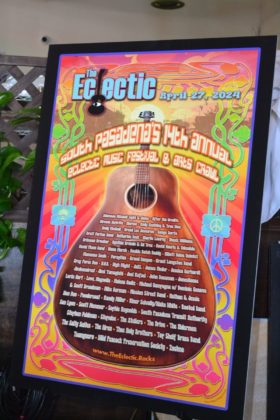 PHOTO: Alisa Hayashida | The South Pasadenan | The poster for the 2024 Eclectic Music Festival, designed by Peter Wilson.