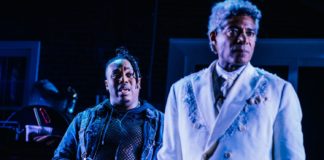 PHOTO: Jeff Lorch | The South Pasadenan | Marcel Spears and Billy Eugene Jones in Fat Ham at Geffen Playhouse.