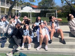 PHOTO: provided by SPUSD | The South Pasadenan | South Pasadena Unified students experienced a partial solar eclipse on April 8, 2024.