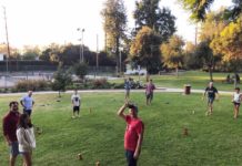 PHOTO: provided by John Pettersson, commissioner of LA Kubb Club | The South Pasadenan | Local, area and national players, currently honing their skills, will be descending on South Pasadena Sunday for the 8th annual West Coast Kubb Championship. Competition,  is open to those of all ages and abilities.