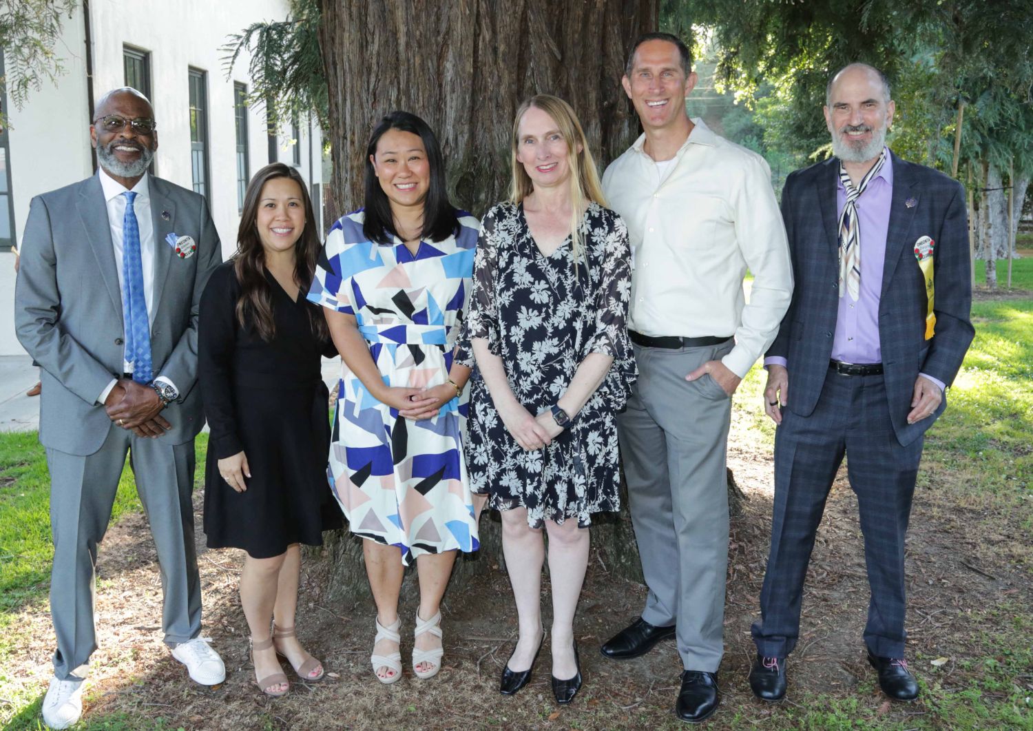 PHOTO: provided by The Oneonta Club | The South Pasadenan | Oneonta Club President Glenn Crawford with Marengo Elementary Principal, Noelle Fong, Teacher of the Year recipient, Judy Ho, Teacher of the Year recipient Aimee Levie-Hultman, SPHS Principal John Eldred, and Oneonta Foundation President, Dean Serwin. 