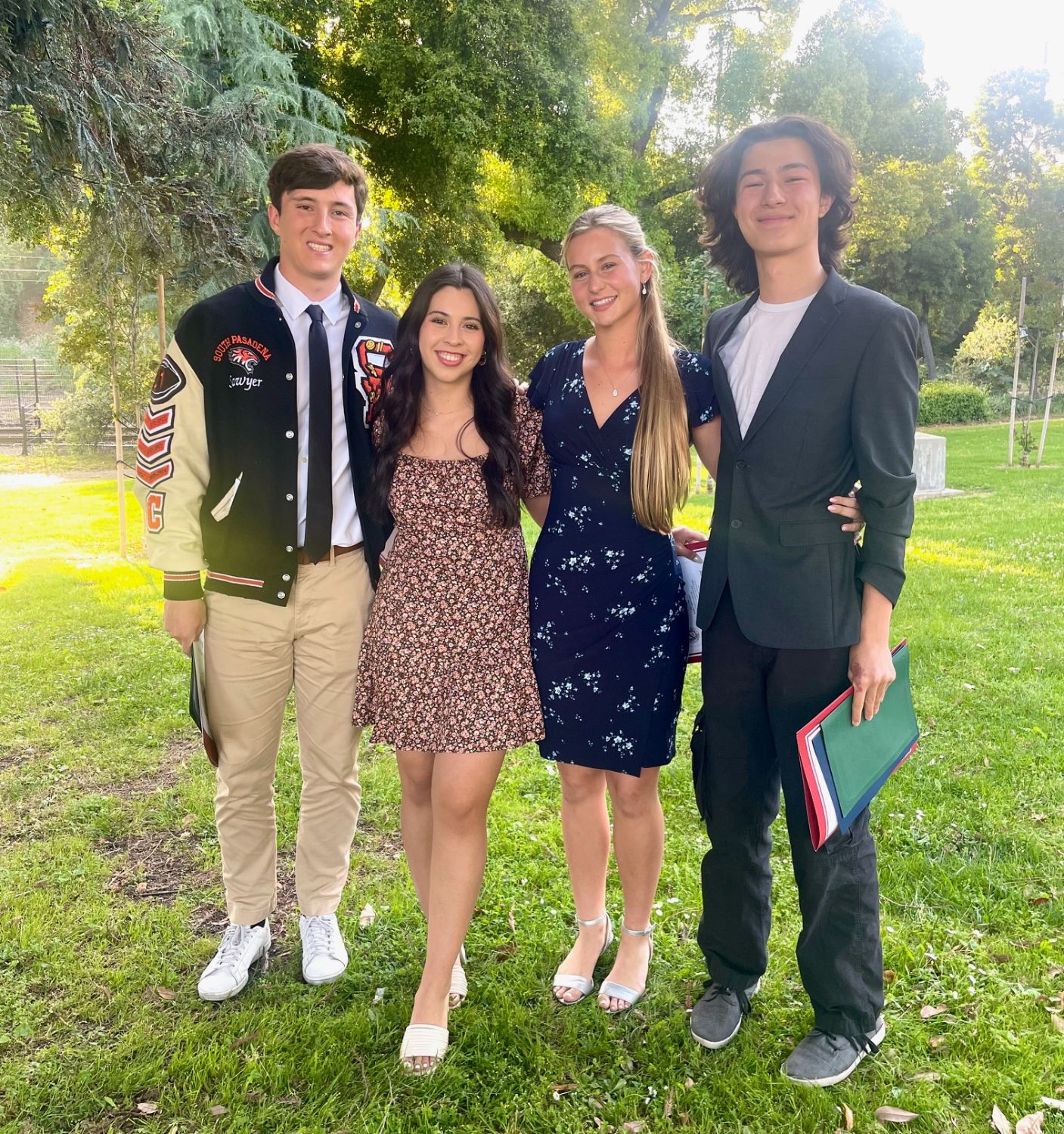 PHOTO: provided by Rachel Fox | The South Pasadenan | Oneonta scholarship recipients for 2024, Sawyer Fox, Mia Ramos, Danica Sterling, and Truman Lindenthaler.