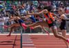 PHOTO: Raymond Tran | The South Pasadenan | Mia Holden in the 300m hurdles at CIF Master's Meet - 6th place at 43.95. She set school record the week prior with 43.81 at CIF SS D3 championships.