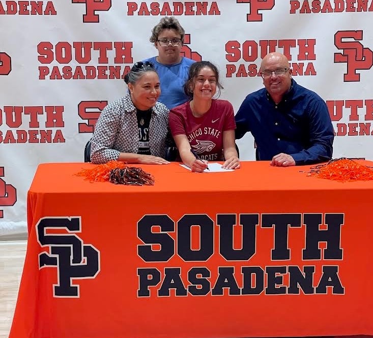PHOTO: Anthony Chan | The South Pasadenan | Leo Pacheco signs on at Chico State in Womens Cross Country.