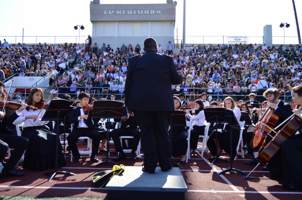 PHOTO: Eric Fabbro |  SouthPasadenan.com News |  SPHS Graduation 2019 |  SPHS Band led by Howard Crawford played the Processional