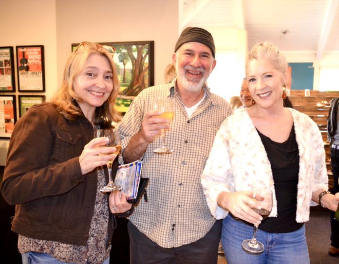 PHOTO: Alisa Hayashida | The South Pasadenan | Lynn Clark, Ross Silverman, and Tracy Macrum at the Eclectic Preview Party.