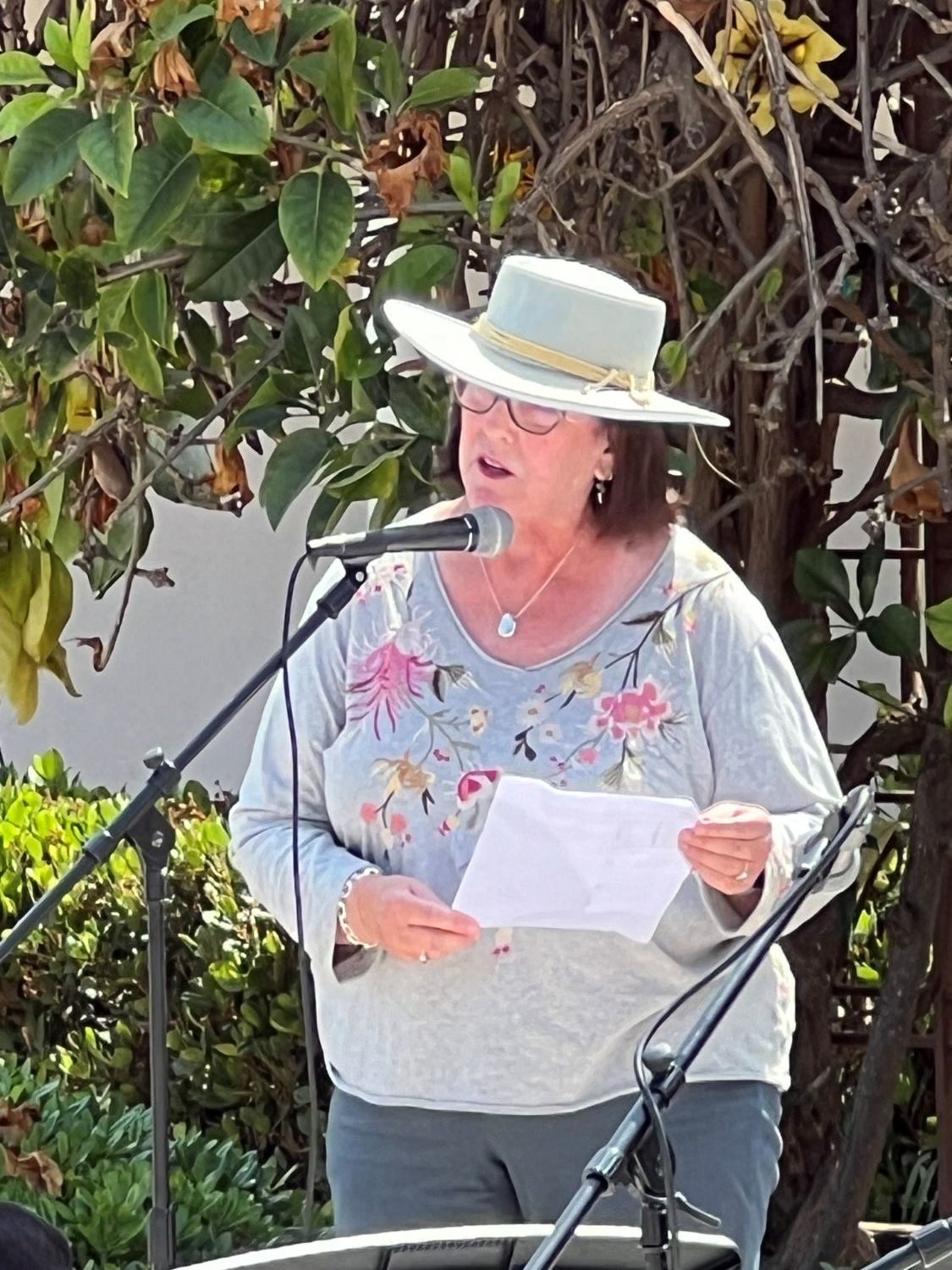 PHOTO: provided by Lauren Black | The South Pasadenan | Former South Pasadena High School Principal Janet Anderson was among a group of speakers highlighting the career of Howard Crawford.
