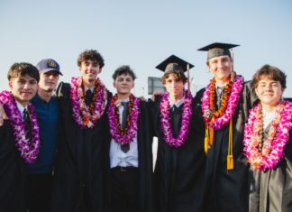 PHOTO: Shari Correll | The South Pasadenan | Class of 2024 graduates at Ray Solari stadium at South Pasadena High School.