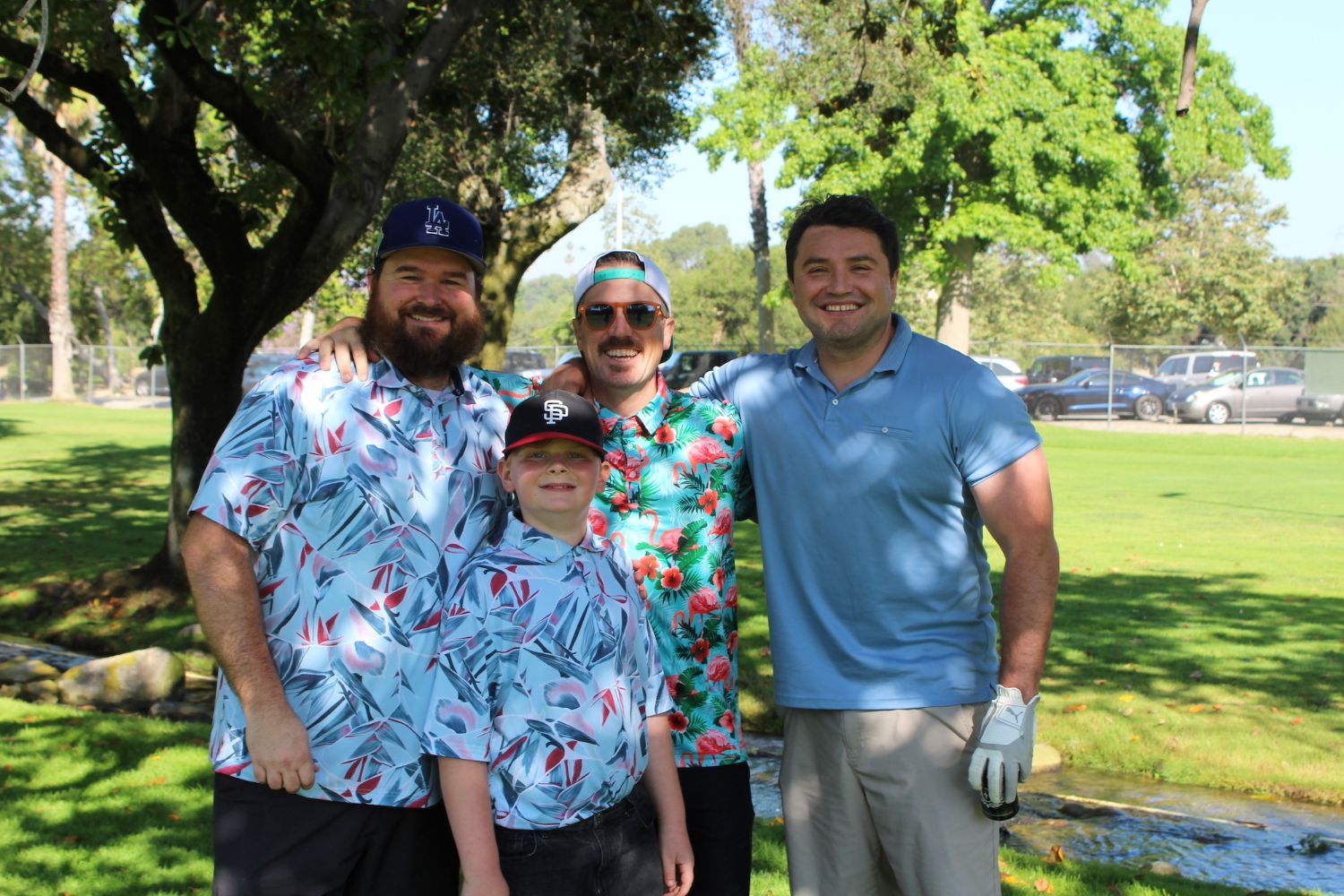 PHOTO: Paige Reynolds | The South Pasadenan | The Sunshine and Smiles foursome at the 2024 SPTOR Golf Tournament.