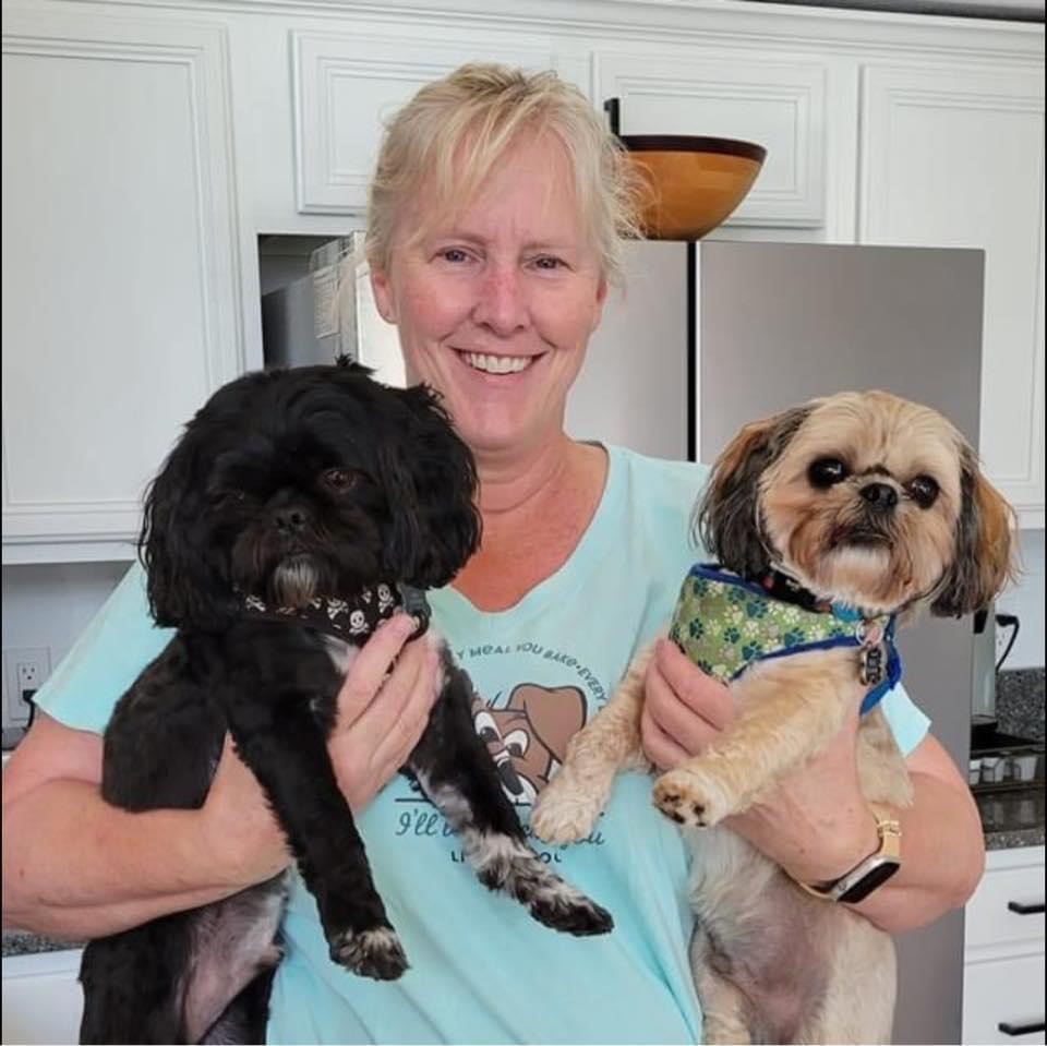 PHOTO: provided by Sheila Pautsch | The South Pasadenan | Sheila Pautsch, who will retire soon as the City of South Pasadena’s community services director, enjoys animals, especially her two dogs, Riley, left and Charlie.  They are her traveling and hiking buddies and go with her on RV trips.