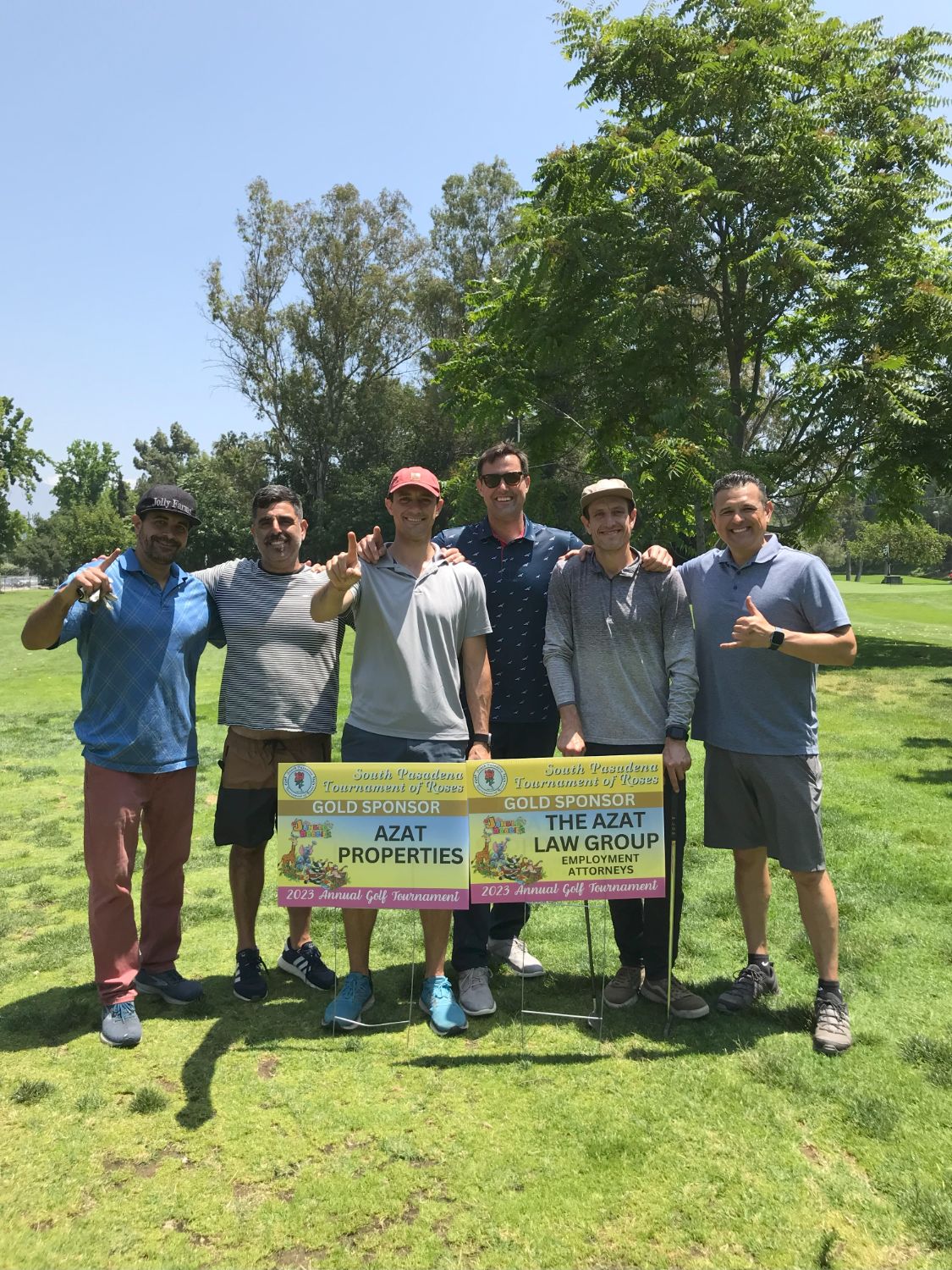 PHOTO: The Azat Companies | The South Pasadenan | The Gold Sponsor Azat Team at the tournament consisted of Nathan Bennet, Aram Yashu, Issa Azat, Mike Azat, Joseph Hogan, and Arturo Sandoval.