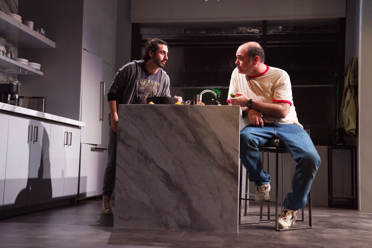 PHOTO: Aaron Epstein | The South Pasadenan | Nicky Boulos and Jeremy Radin in The Ants at Geffen Playhouse.