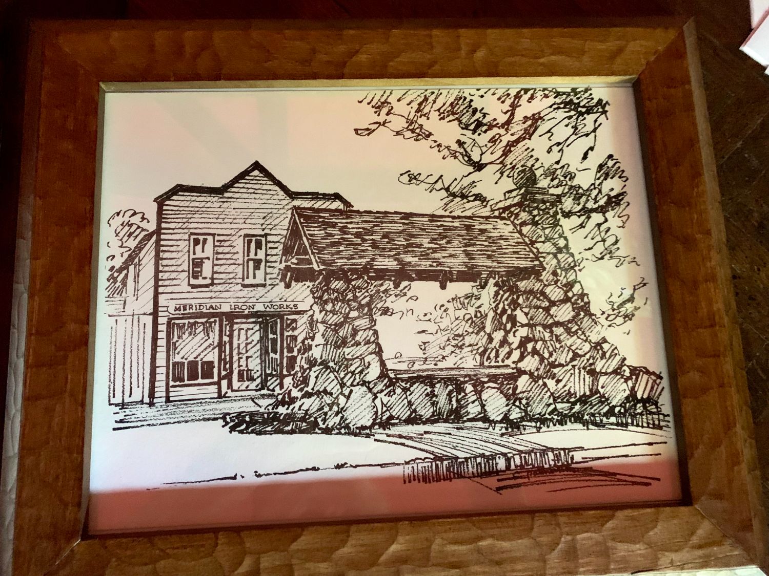 PHOTO: provided by SPPF | The South Pasadenan | A Carol Palmerston pen and ink drawing of the South Pasadena Historical Museum presented to Sheila Pautsch for her retirement.