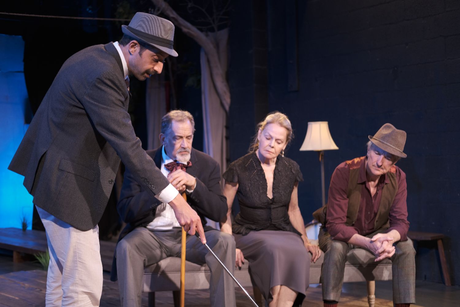 PHOTO: Jack Serra | The South Pasadenan | Hossein Mardani, Lawrence Novikoff, Sally Smythe, and Kevin Michael Moran in The Cherry Orchard at South Pasadena Theatre Workshop