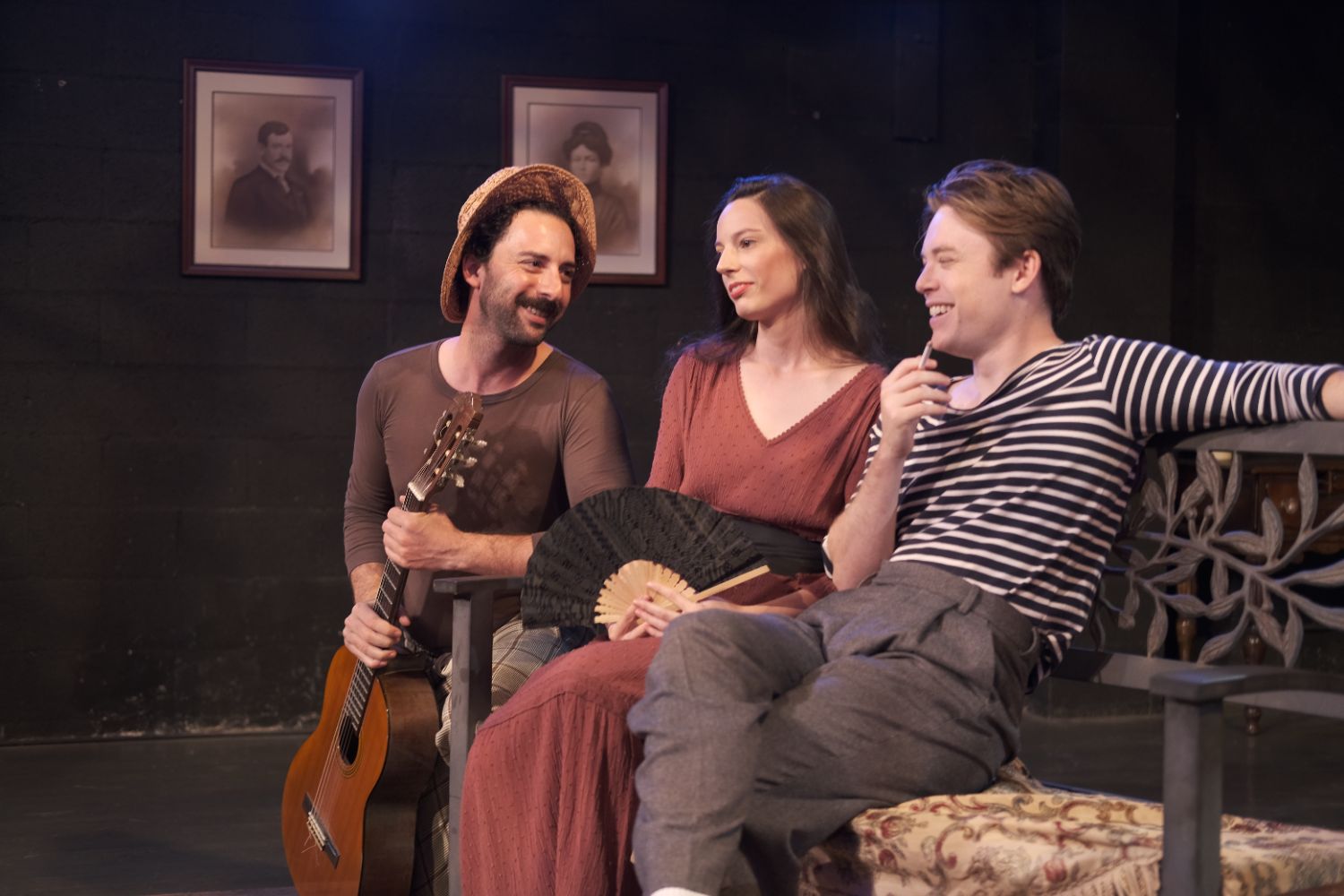 PHOTO: Jack Serra | The South Pasadenan | Ben Michaels, Lauren Vogel, and Nick Apostolina in The Cherry Orchard on stage at South Pasadena Theatre Workshop