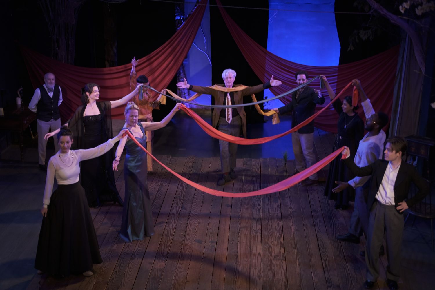 PHOTO: Jack Serra | The South Pasadenan | The cast of The Cherry Orchard on stage at South Pasadena Theatre Workshop