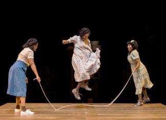 PHOTO: Craig Schwartz | The South Pasadenan | Kacie Rogers, Akilah A. Walker, and Mildred Marie Langford in "The Bluest Eye" on stage at A Noise Within.