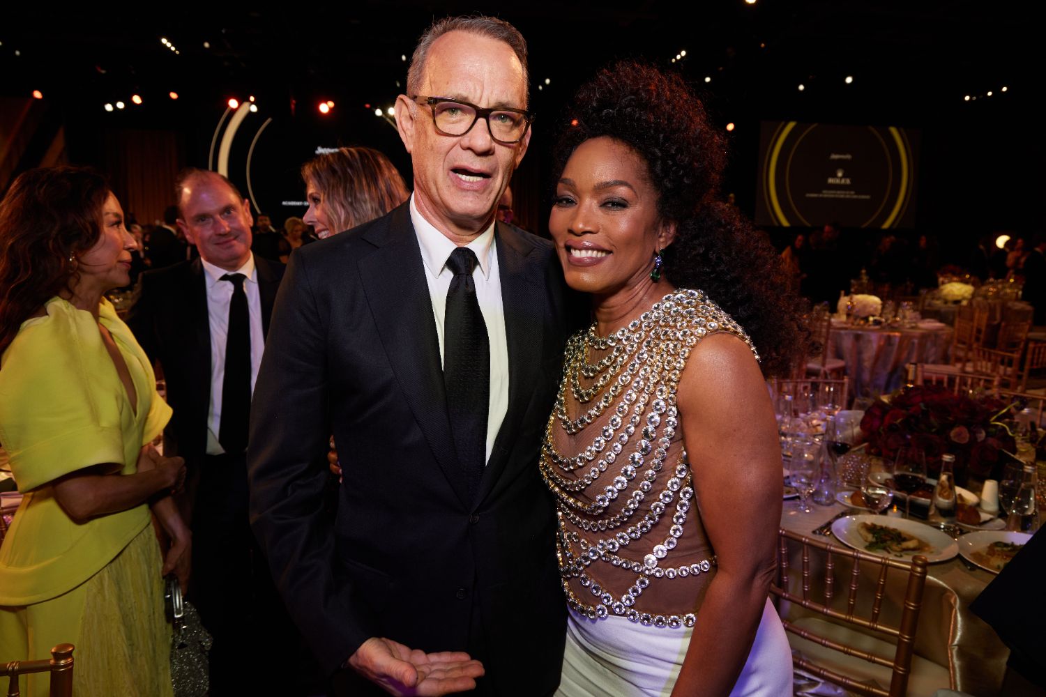 PHOTO: Mark VanHolder | The South Pasadenan | Angela Bassett and Tom Hanks during the Academy’s 13th Governors Awards on Saturday, November 19, 2022, in Los Angeles