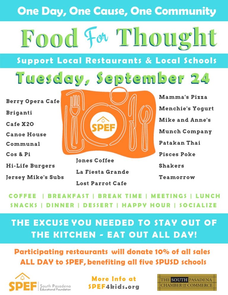 SPEF Food for Thought | Dine Locally, Support Schools Sep 24 | The ...