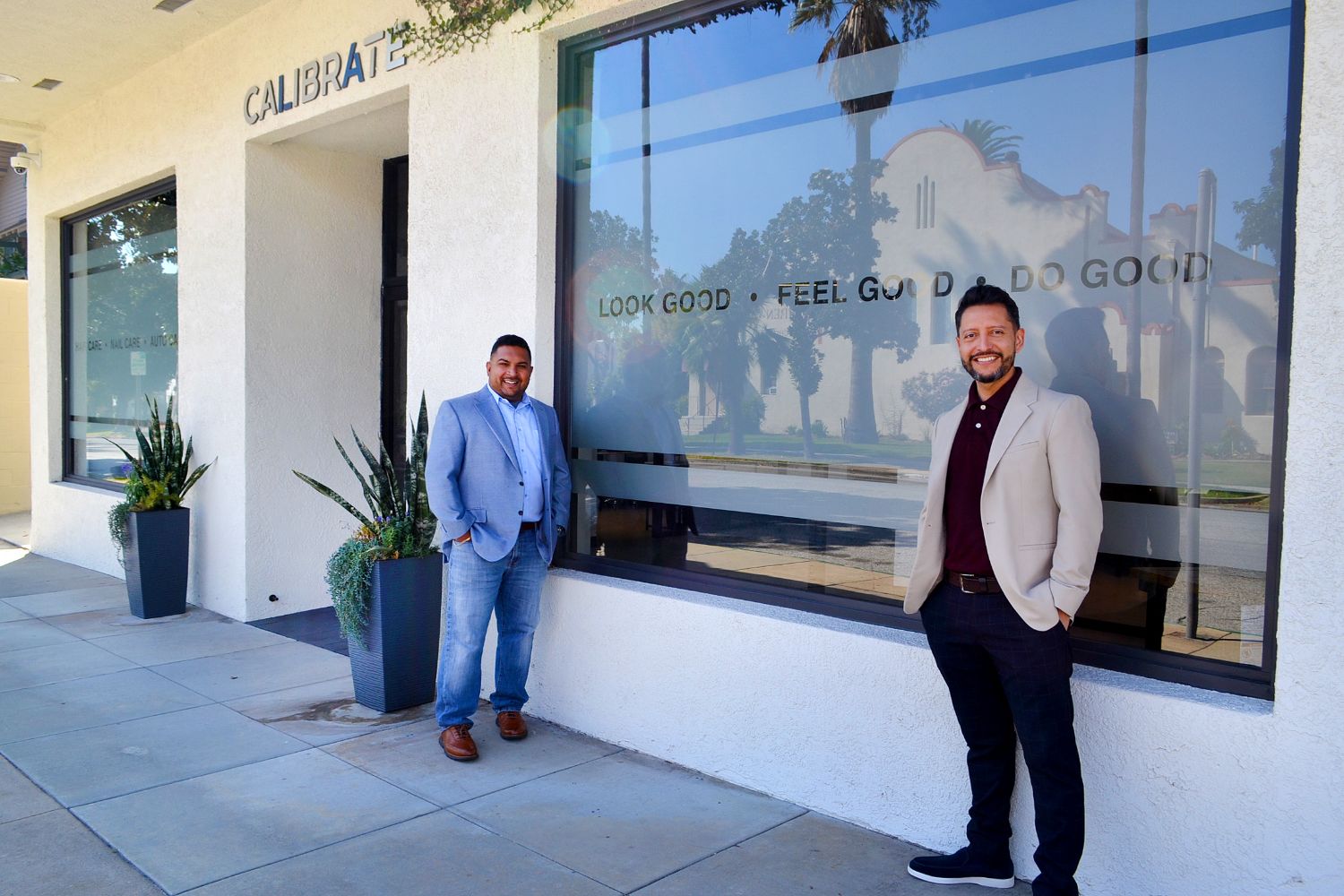 PHOTO: The South Pasadenan | Co-founders of CALIBRATE GROOMING, Jonathan Raju and Jason Lopez at their studio in South Pasadena, California. 