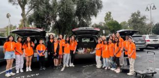 PHOTO: provided by South Pasadena Middle School | The South Pasadenan | SPMS ASB students collected canned goods for the St. James Community Food Bank in South Pasadena.