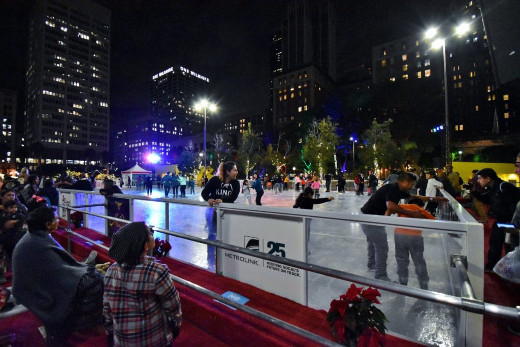 Winter in Los Angeles! Bai Holiday Ice Rink Pershing Square The South