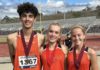 PHOTO: provided by SPHS Cross Country | The South Pasadenan | SPHS runners Keeran Murray, Abby Errington, and Saidbh Byrne at the CIF Finals