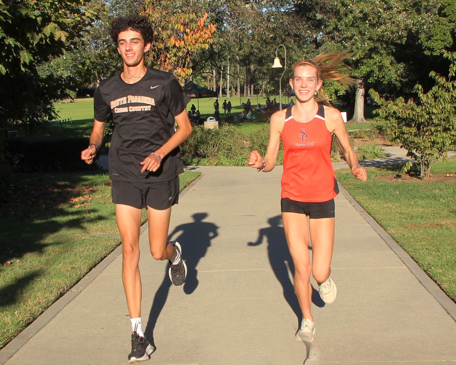 PHOTO: Henk Friezer | The South Pasadenan | SPHS cross country runners Keeran Murray and Abby Errington