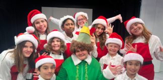 PHOTO: Emily-Mae Kamp | The South Pasadenan | The cast of Elf Jr. at Young Stars Theatre in South Pasadena.