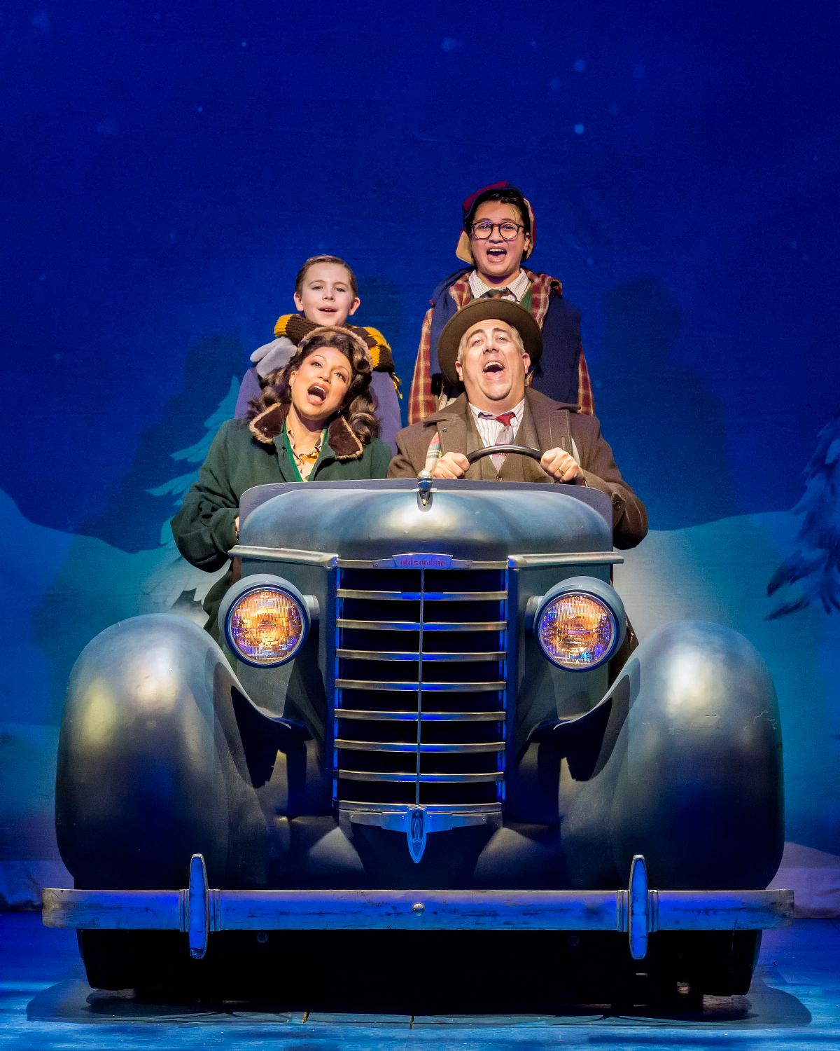PHOTO: Craig Schwartz Photography | The South Pasadenan | From L to R: Sabrina Sloan, Henry Witcher, Kai Edgar, and Eric Petersen in "A Christmas Story, The Musical" at Center Theatre Group's Ahmanson Theatre December 5 through December 31, 2023. 