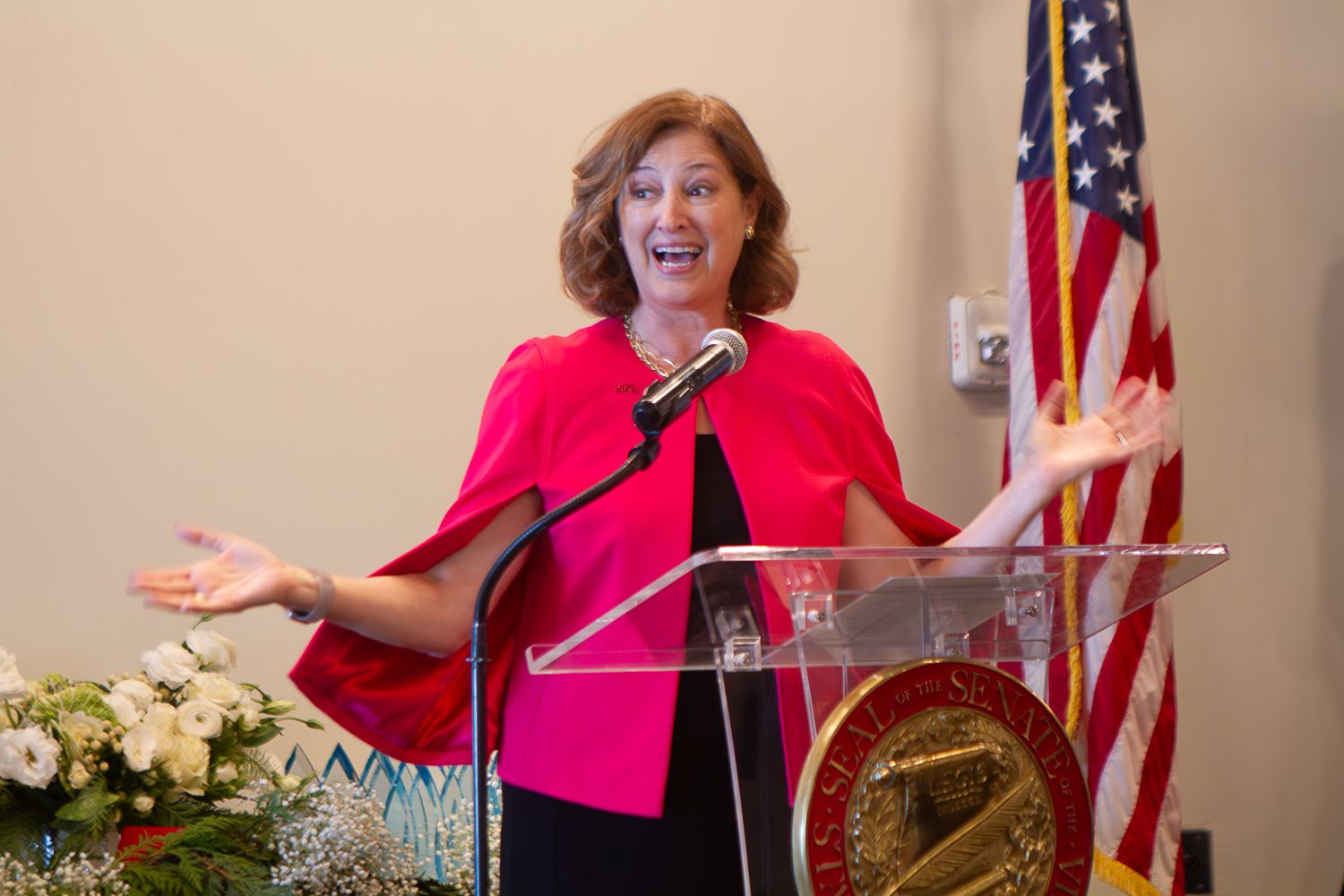 PHOTO: David Lohr | The South Pasadenan | Dr. Laurie Leshin, director at Jet Propulsion Laboratory since May 2022, served as the keynote speaker.