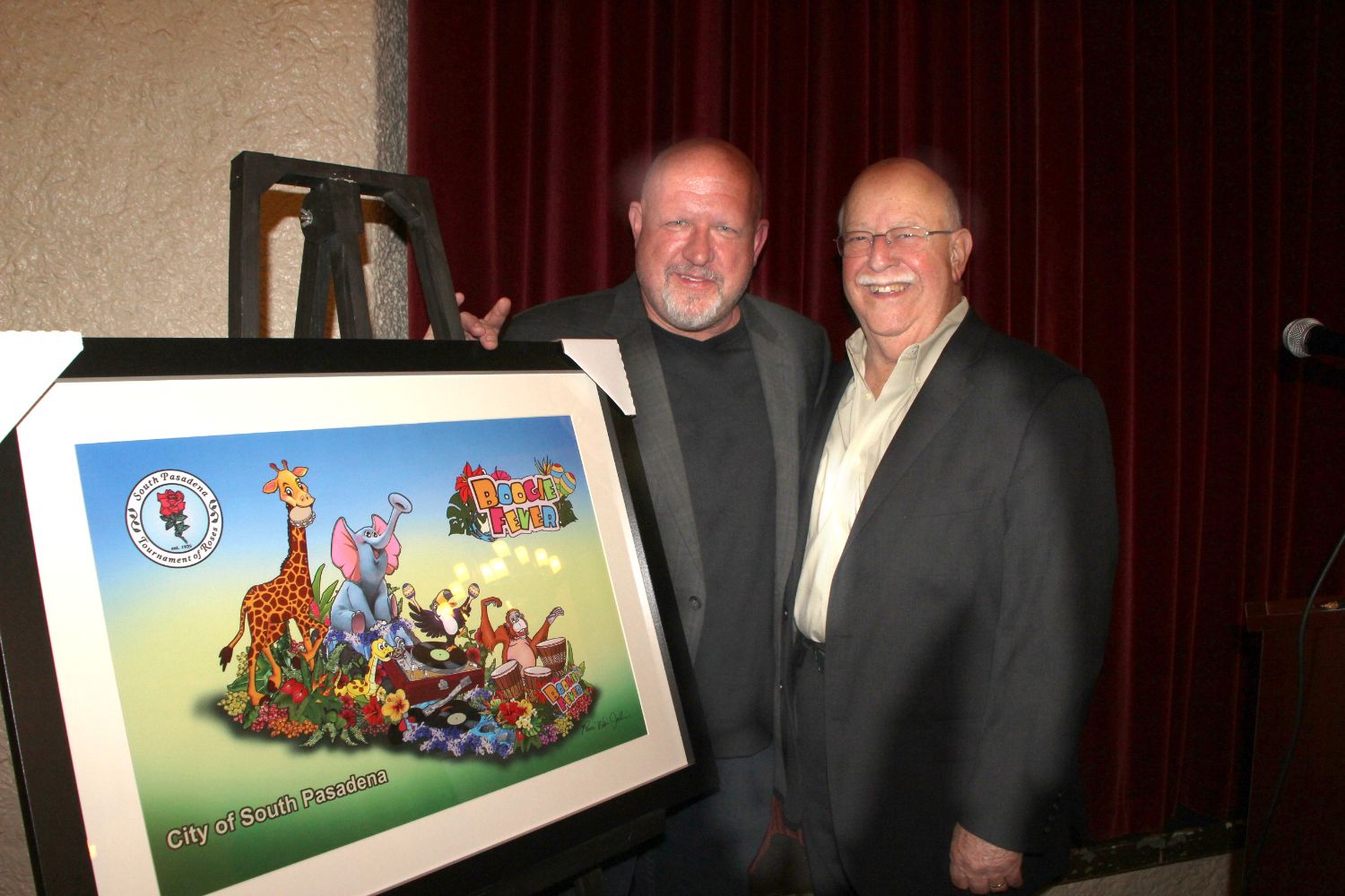 PHOTO: Henk Friezer | The South Pasadenan | Ed Donnelly with Sam Hernandez at the 2023 Crunch Time Party.