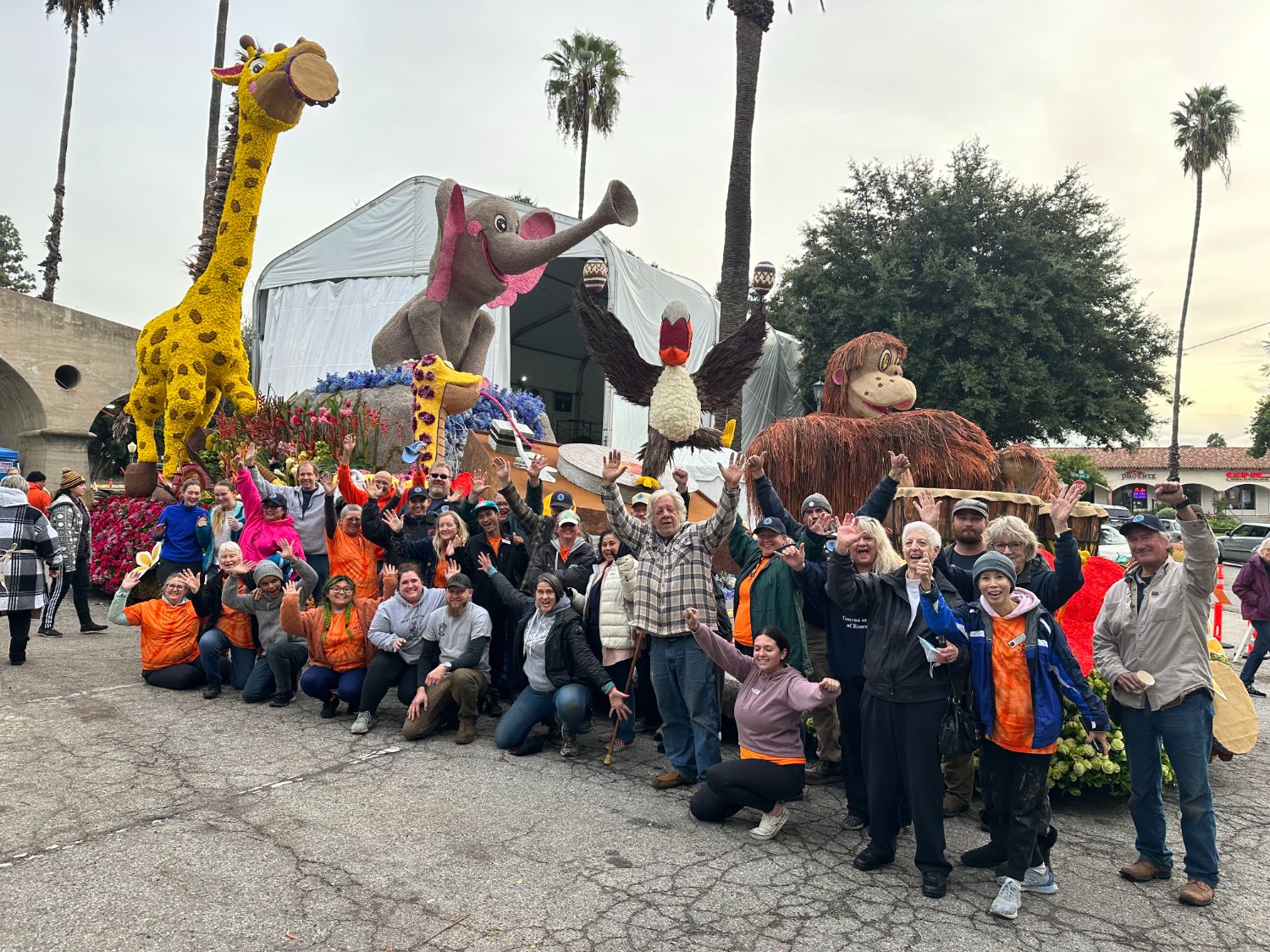 PHOTO: Bill Glazier | The South Pasadenan | South Pasadena Tournament of Roses 2024 float at the Tournament of Roses final judging on December 31, 2023.